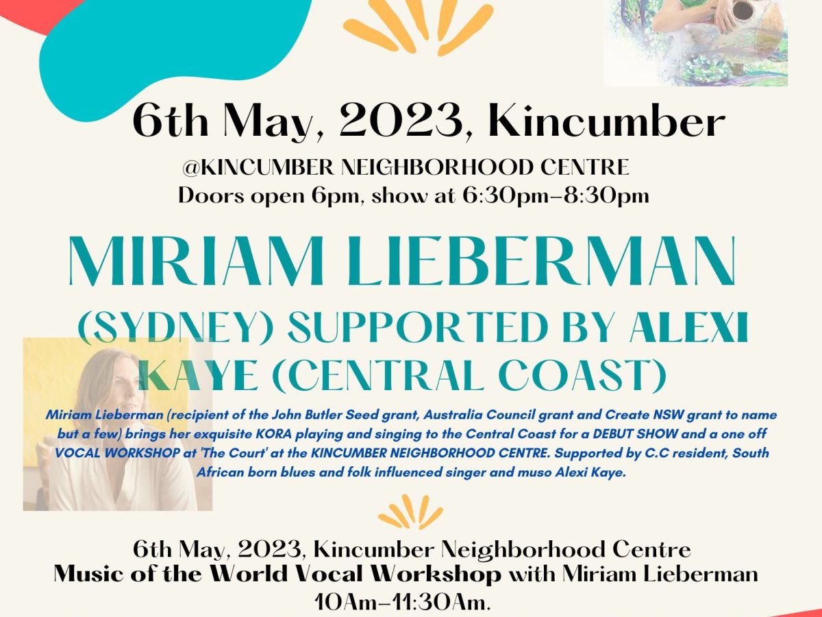Miriam Lieberman Supported by Alexi Kaye&nbsp;Gig