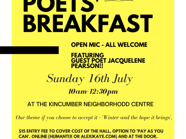 Poets’ Breakfast – 16th&nbsp;July